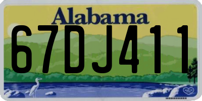 AL license plate 67DJ411