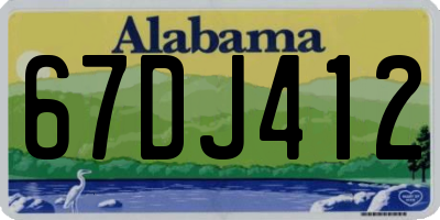 AL license plate 67DJ412