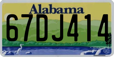 AL license plate 67DJ414