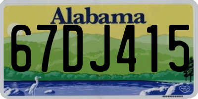 AL license plate 67DJ415