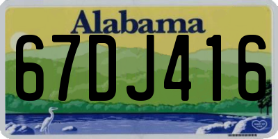 AL license plate 67DJ416