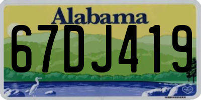 AL license plate 67DJ419