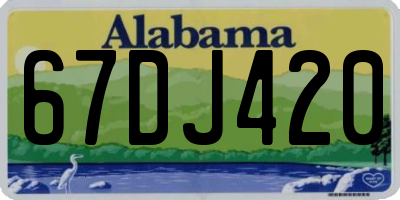AL license plate 67DJ420
