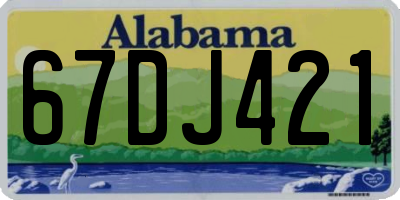 AL license plate 67DJ421