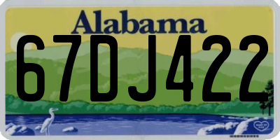 AL license plate 67DJ422