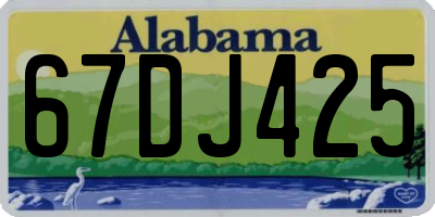 AL license plate 67DJ425