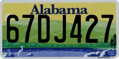 AL license plate 67DJ427