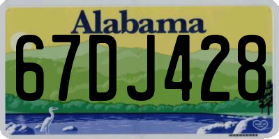 AL license plate 67DJ428