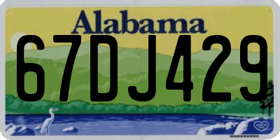 AL license plate 67DJ429