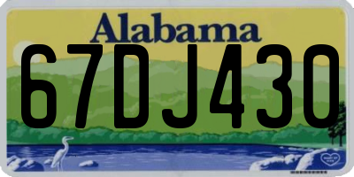 AL license plate 67DJ430