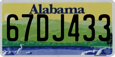 AL license plate 67DJ433
