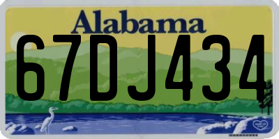 AL license plate 67DJ434