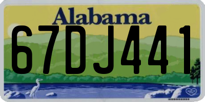 AL license plate 67DJ441