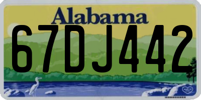 AL license plate 67DJ442
