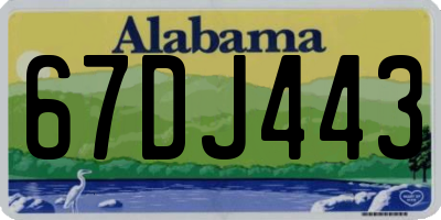 AL license plate 67DJ443
