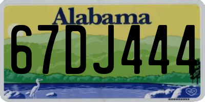 AL license plate 67DJ444