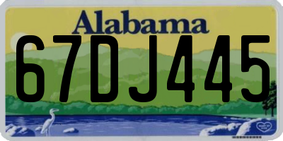 AL license plate 67DJ445
