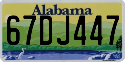 AL license plate 67DJ447