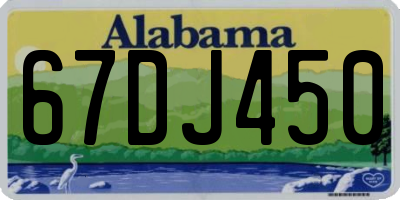 AL license plate 67DJ450