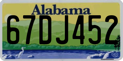 AL license plate 67DJ452