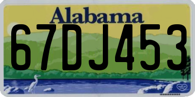 AL license plate 67DJ453