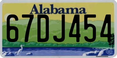 AL license plate 67DJ454