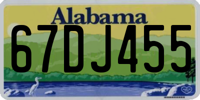 AL license plate 67DJ455