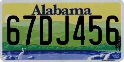 AL license plate 67DJ456
