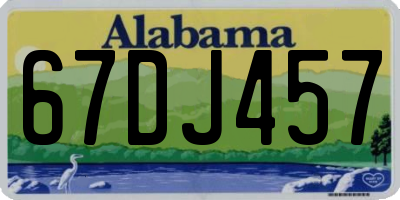 AL license plate 67DJ457