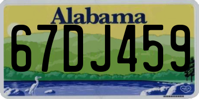 AL license plate 67DJ459