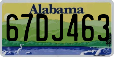 AL license plate 67DJ463