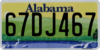 AL license plate 67DJ467
