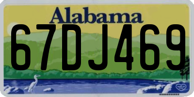 AL license plate 67DJ469