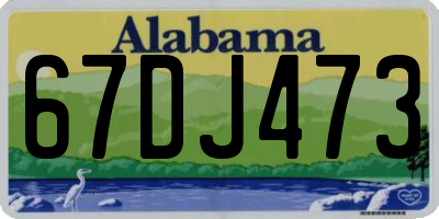 AL license plate 67DJ473