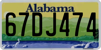 AL license plate 67DJ474
