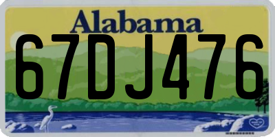 AL license plate 67DJ476