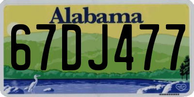 AL license plate 67DJ477