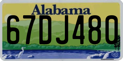 AL license plate 67DJ480