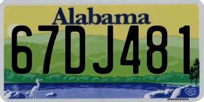 AL license plate 67DJ481