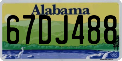 AL license plate 67DJ488