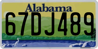 AL license plate 67DJ489