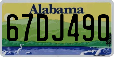 AL license plate 67DJ490