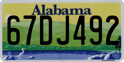 AL license plate 67DJ492