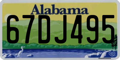 AL license plate 67DJ495