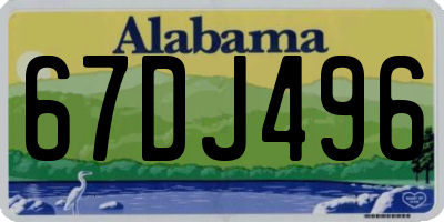 AL license plate 67DJ496