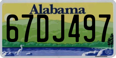 AL license plate 67DJ497