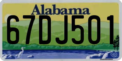 AL license plate 67DJ501