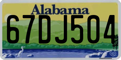AL license plate 67DJ504