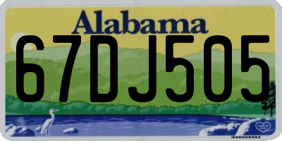 AL license plate 67DJ505