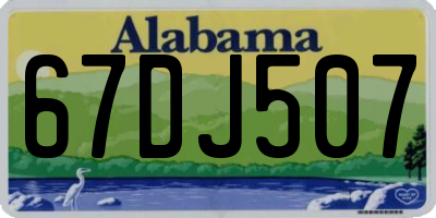 AL license plate 67DJ507